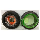 Two Tire Ashtrays: Goodrich and Goodyear, 4 1/2 Inches