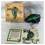 Johnson Model 80 Reel with Original Box and Documentation