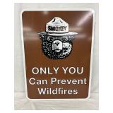 Metal ‘Smokey the Bear’ Wildfire Prevention Street Sign, 18×24 Inches