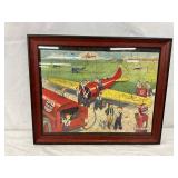 Framed Pan Am Motor Oil Puzzle, 16×13 Inches