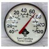 12 1/2-Inch East Carolina Farm Credit Advertising Thermometer