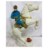 Plastic Lone Ranger Bank with Mounted Horse, 11×16 Inches
