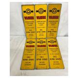 Six 4×12 Metal Warning Signs for Underground Telephone Cables