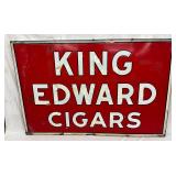 70×46 Porcelain King Edward Cigars Cookie Cutter Sign