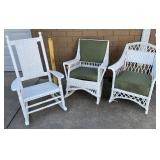 Wicker Rocking and Arm Chairs