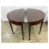 Mahogany Demilune Tables