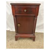 Mahogany Side Cabinet With Single Drawer and Door