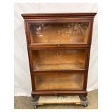 Four-Stack Mahogany Macy Lawyers Bookcase with Glass Fronts