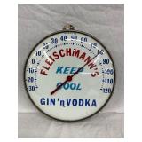 Fleischmann’s Gin and Vodka 12-Inch Glass Front Thermometer