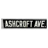 Ashcroft Avenue Porcelain Street Sign, 20 x 4 Inches
