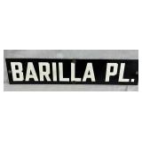 Barilla PL Porcelain Street Sign, 20 x 4 Inches