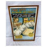 Framed Octagon Soap Products Paper Advertisement, 14 1/2 x 22 Inches