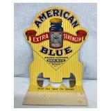 American Blue Laundry Detergent Cardboard Advertisement Display, 7 x 13 Inches
