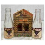 Welch’s Grape Juice Buffalo Bob Cardboard Carrier with Four Bottles, 1953