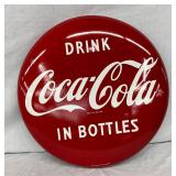 24-Inch Coca-Cola Porcelain Button Sign