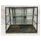 20” x 16” Metal and Glass Countertop Display Case with Sliding Rear Doors