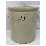 4-Gallon Stoneware Crock with Handled Sides