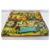 Two 20in by 9in Metal Watercolor Paint Boxes with Western and Alice in Wonderland Themes