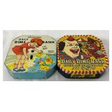 Metal Daily Dime Banks by Kalon Mfg. Co.