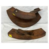 Two Wooden Compass Planes with Steel Blades