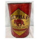 10-Pound Elephant Salted Peanuts Tin by Superior Peanut Company