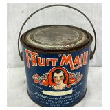 Vintage Fruit Maid 4-Pound Tin Can with Handle