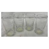 4 Pepsi-Cola 6 oz Glasses