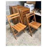 20 Folding Hard Rock Maple Chairs