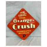 21 1/2-Inch Orange Crush Sign - 1970