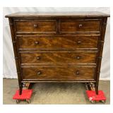 Century 5 Drawer Chest with Bamboo-Style Detailing