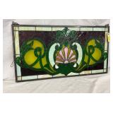 28 x 15-Inch Stained Glass Window Panel