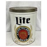 Miller Lite 12 oz Metal Beer Can with Lid