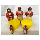 Five-Piece Collection Featuring Aunt Mama and Uncle Moe Figures