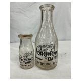 Longview Dairy Glass Milk Bottles, Garysburg, N.C.