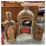 EARLY BOTTLES W/PAPER WEIGHTS 