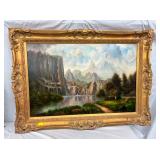 FRAMED OIL ON CANVAS 