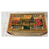 Vintage Bossie’s Best Brand Butter 1-Pound Box by Aberdeen Creamery Co.