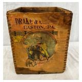 Drake & Co. Wooden Spice Box, Easton, PA, 8in x 9in