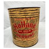 1-Gallon Tin Container for Holland Herring, Olsen Fish Company