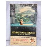 Metropolitan Opera Broadcasts Advertising Display, 13 x 20 Inches