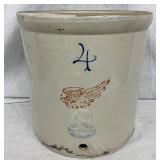 Red Wing Stoneware 4g. Crock with Wing Design