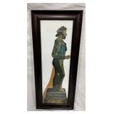 Early 1940s Framed Old Spice Die-Cut Cardboard Stand-Up Advertisement