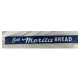 Metal Embossed Merita Bread Door Push, 26 1/2 x 3 Inches