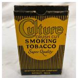 Early 1930s Cardboard ‘Culture’ Crush Cut Smoking Tobacco Box by Scotten Dillon Co.