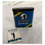 1973 Bugler Cigarette Tin with Original Cigarette Papers