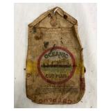 Early Oceanic Cut Plug Tobacco Bag with Ship Motif, 4.5 x 7 Inches