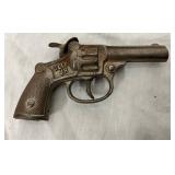 Early 1930s Clip Junior Cast Iron Cap Pistol, 5 x 3 Inches