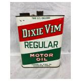 Two-Gallon Dixie Vim Regular Motor Oil Can from Southern Oil Stores, Inc