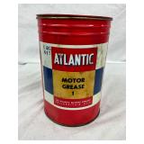 5-Pound Atlantic Motor Grease Can, Full, by The Atlantic Refining Company, Philadelphia