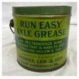 Run Easy Axle Grease Metal Can by Thomas Leh & Son, East Greenville, PA